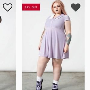 Killstar Every Mourning Collar Dress (lilac) 4XL